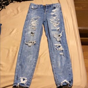 Women’s Distressed Light Color Jeans